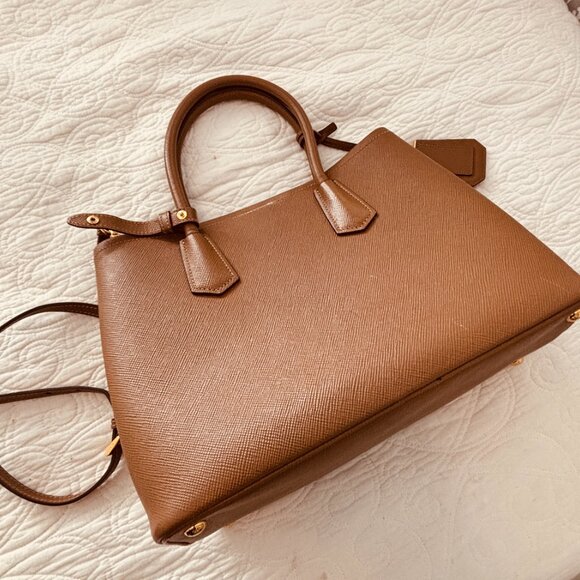 Prada Saffiano Cuir Leather Double Bag - Picture 4 of 7